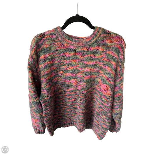Sweater By Clothes Mentor In Green & Orange, Size: L