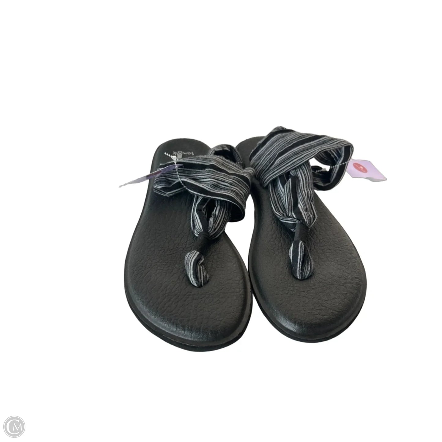 Sandals Flip Flops By Sanuk In Black, Size: 8
