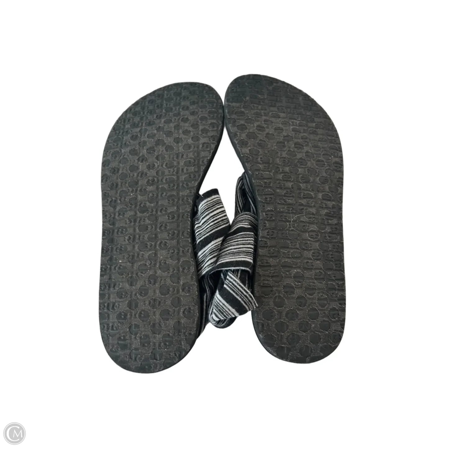 Sandals Flip Flops By Sanuk In Black, Size: 8