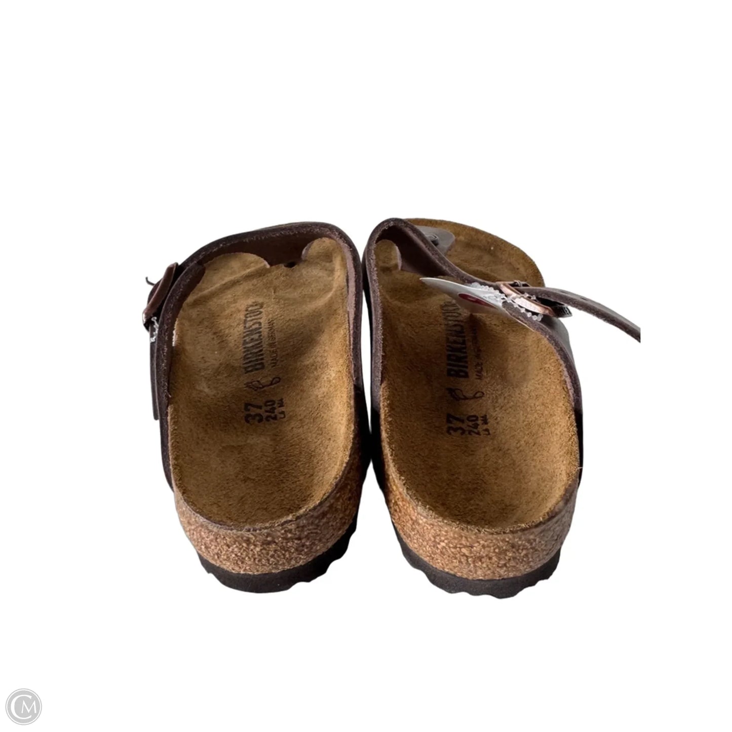 Sandals Flats By Birkenstock In Brown, Size: 6