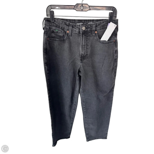 Jeans Straight By Old Navy In Black Denim, Size: 6