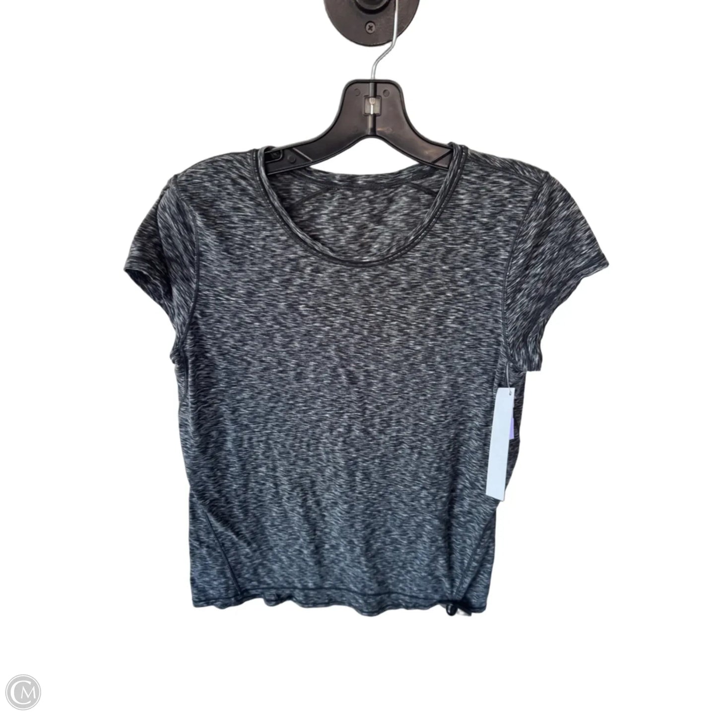 Athletic Top Short Sleeve By Lululemon In Grey, Size: S