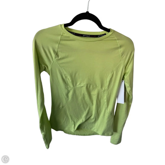Athletic Top Long Sleeve Crewneck By Spyder In Green, Size: S