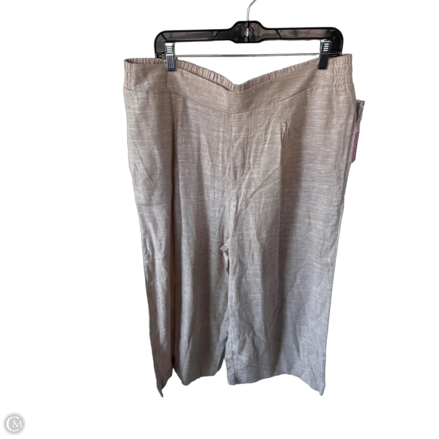 Pants Linen By Ella Moss In Tan, Size: 16
