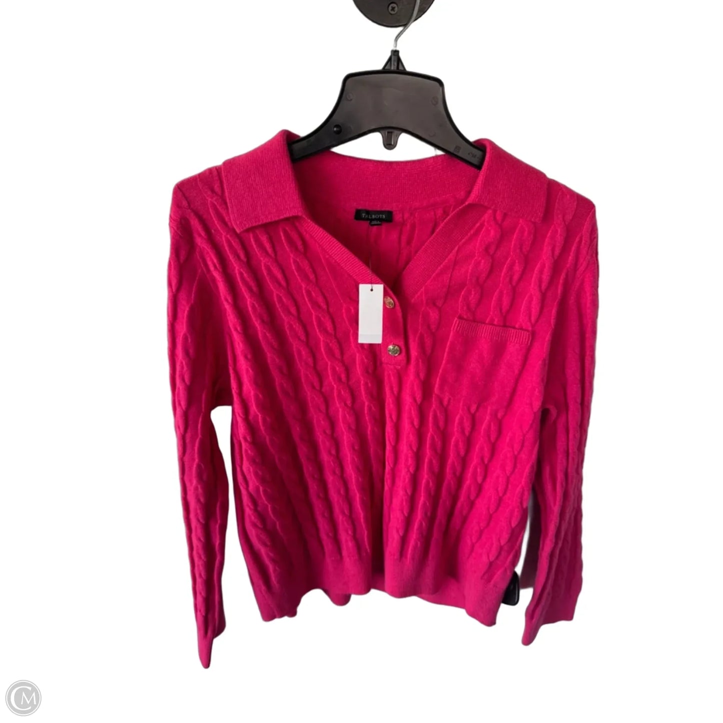 Sweater By Talbots In Pink, Size: L
