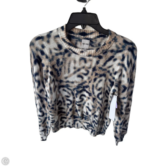 Sweater By Nic + Zoe In Blue & Tan, Size: Sp