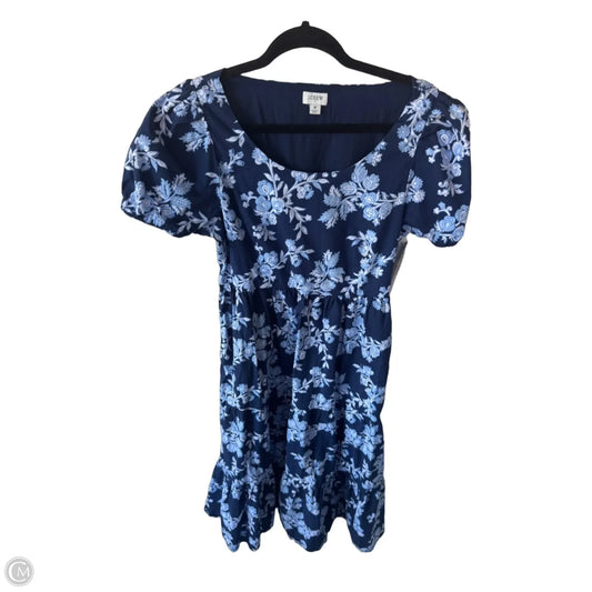 Dress Casual Midi By J. Crew In Blue & White, Size: M