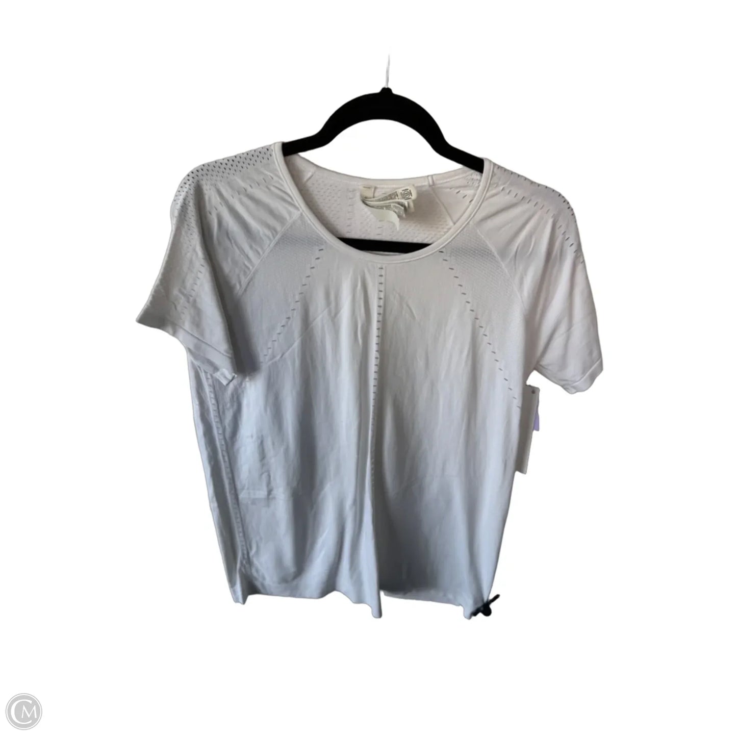 Athletic Top Short Sleeve By Athleta In White, Size: L