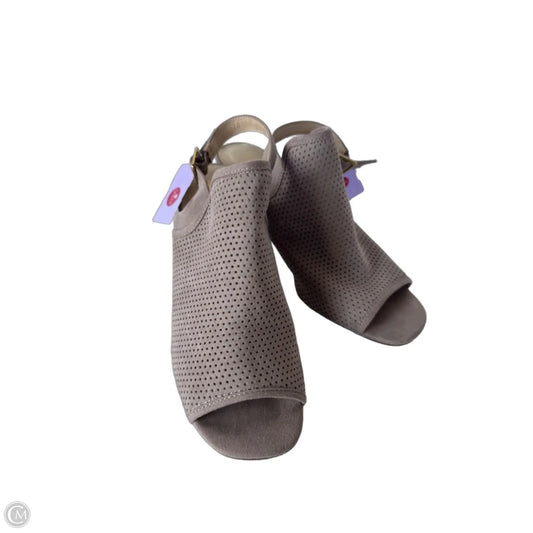 Sandals Heels Block By Liz Claiborne In Taupe, Size: 8