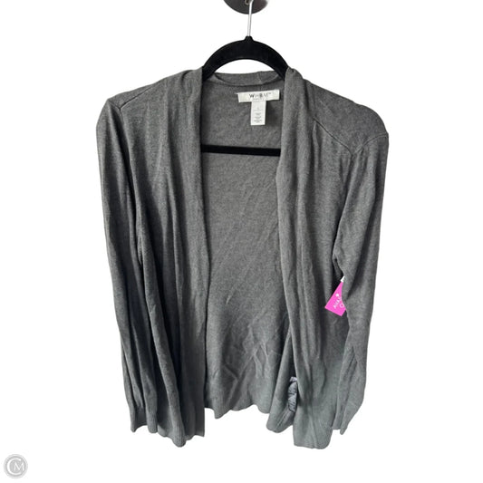 Sweater Cardigan By White House Black Market In Grey, Size: L