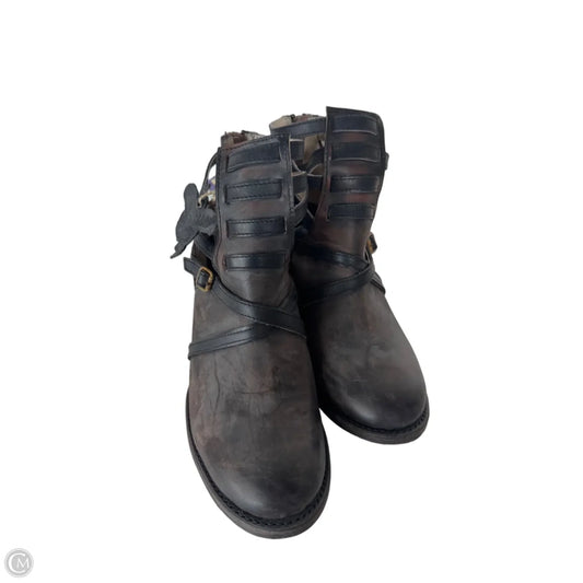 Boots Ankle Flats By Freebird In Brown, Size: 10