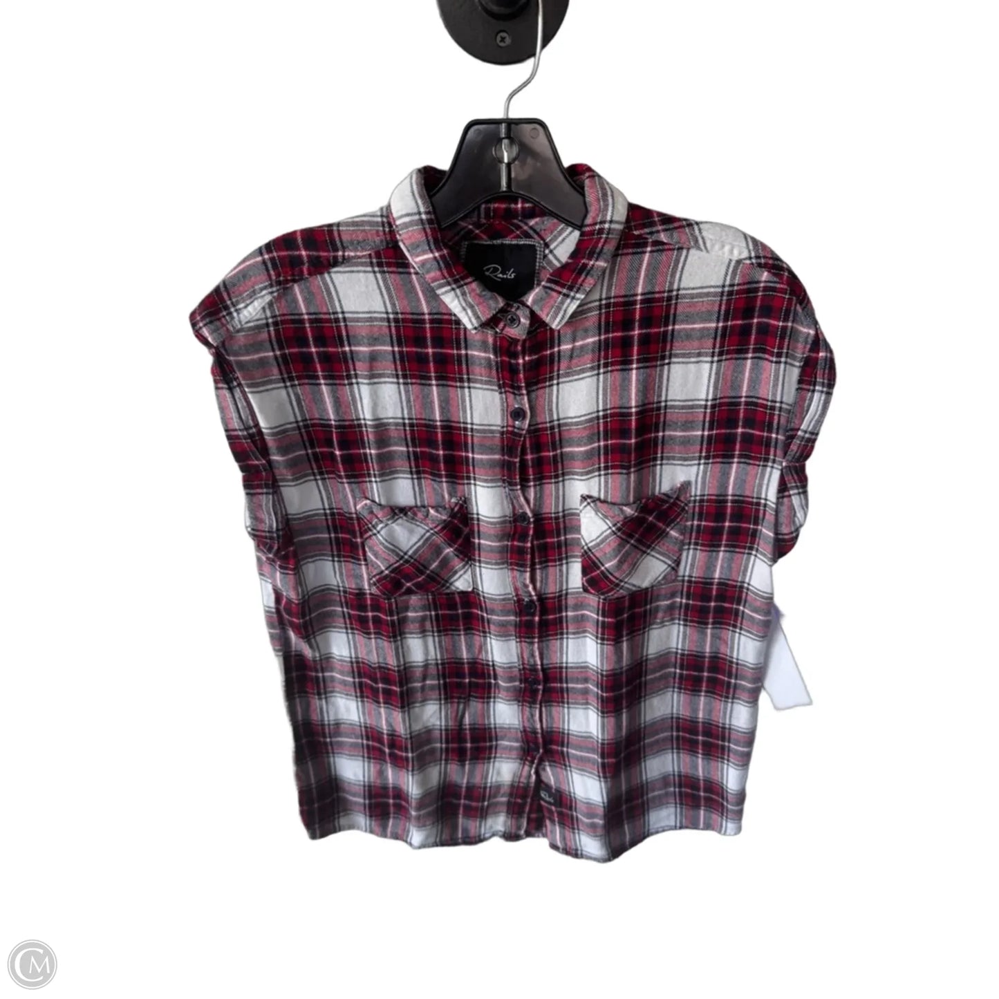 Top Short Sleeve By Rails In Blue & Red & White, Size: M