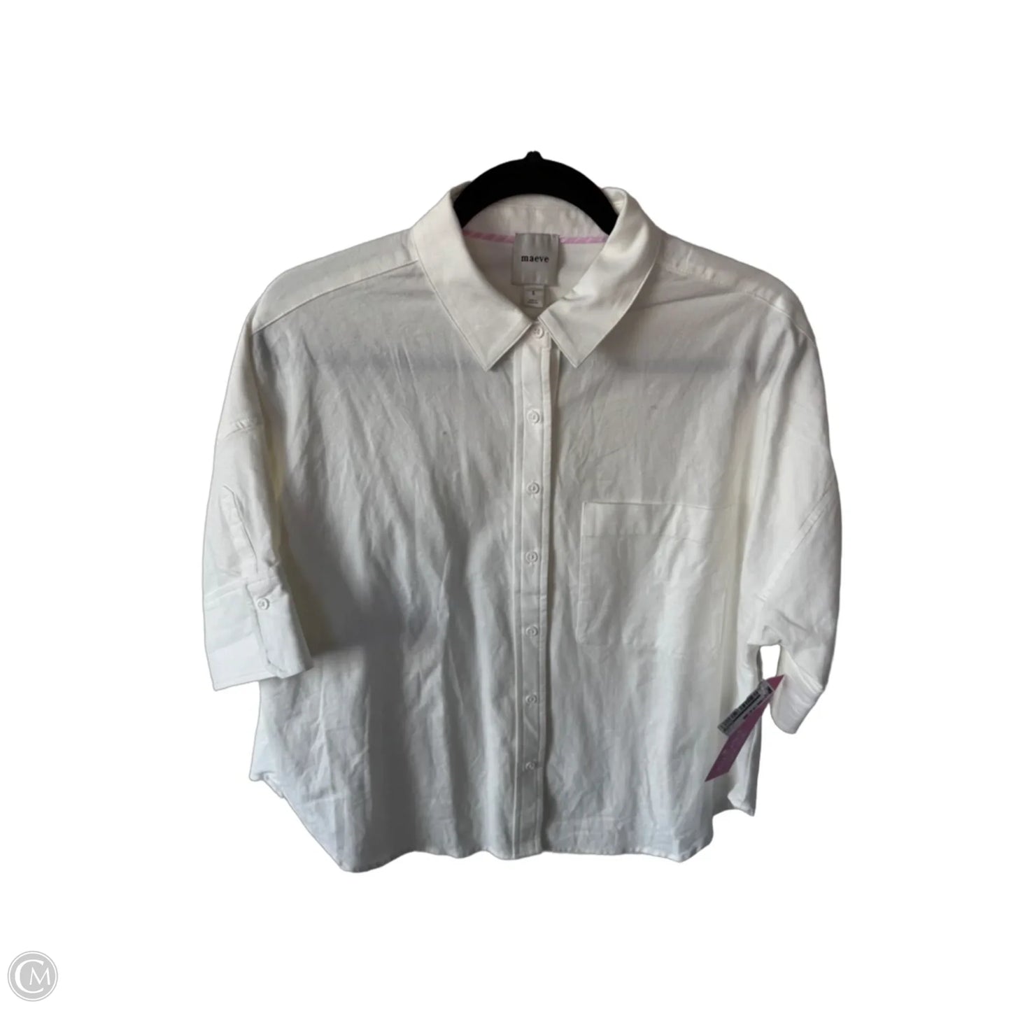 Top Short Sleeve By Maeve In White, Size: S