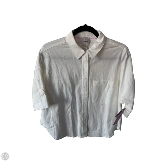 Top Short Sleeve By Maeve In White, Size: S