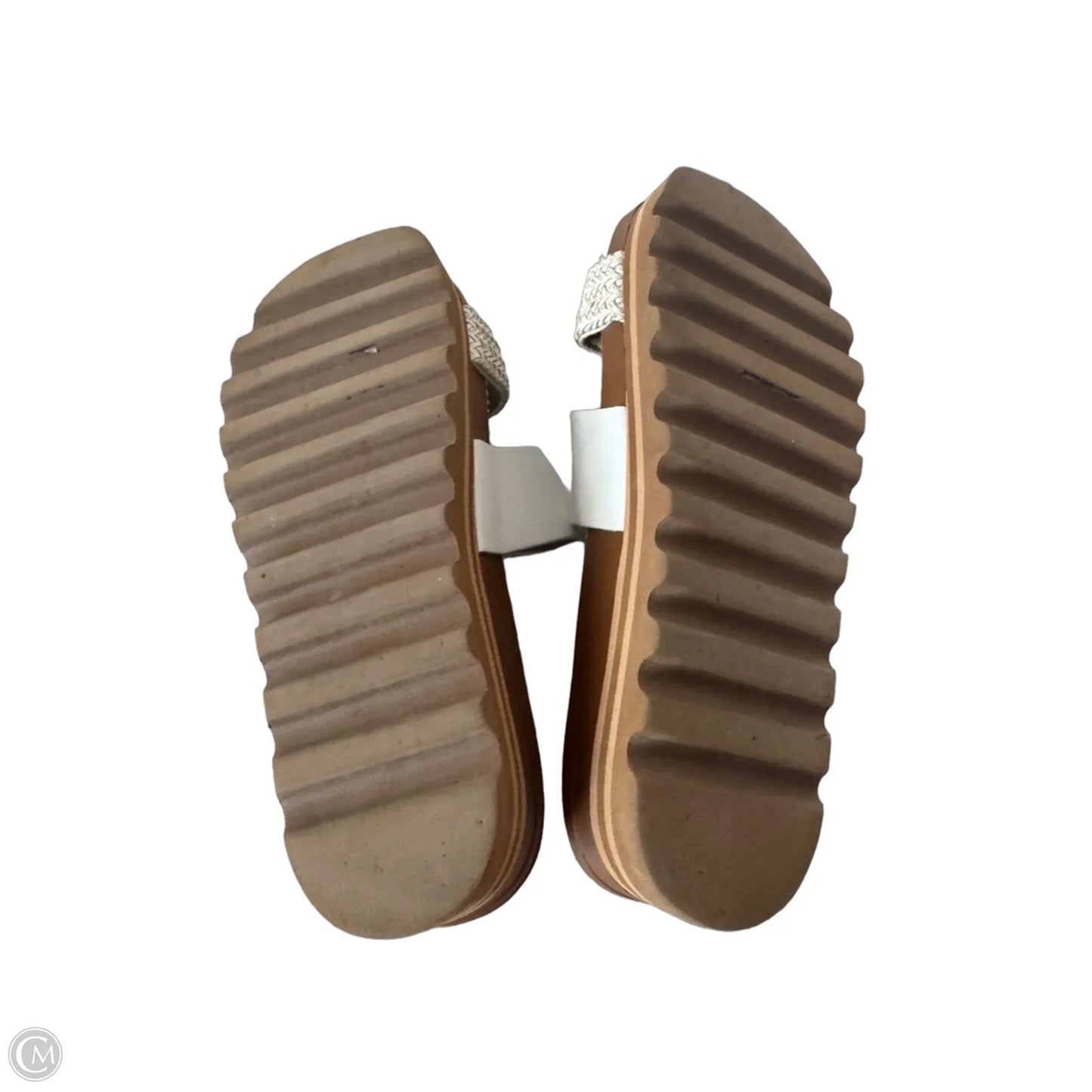 Sandals Flats By Reef In Tan & White, Size: 9