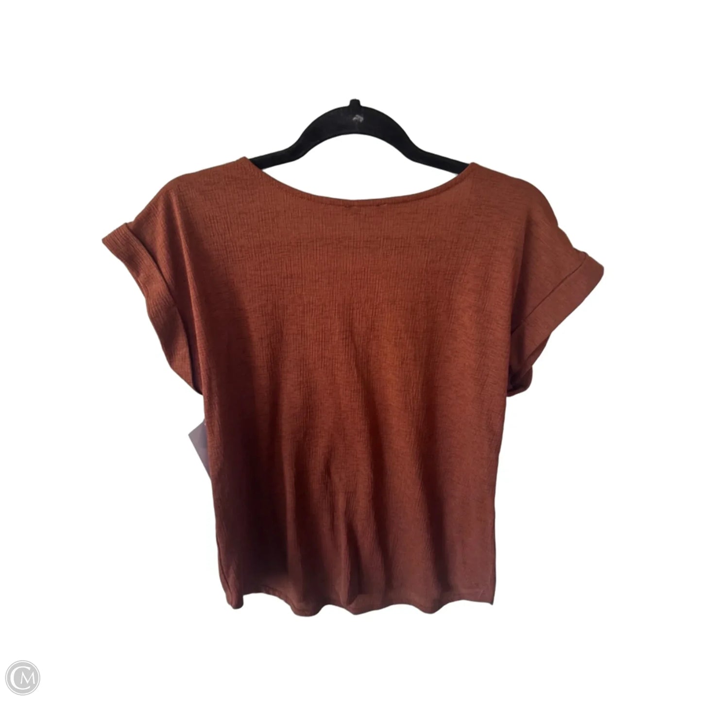 Top Short Sleeve By Iris In Orange, Size: M