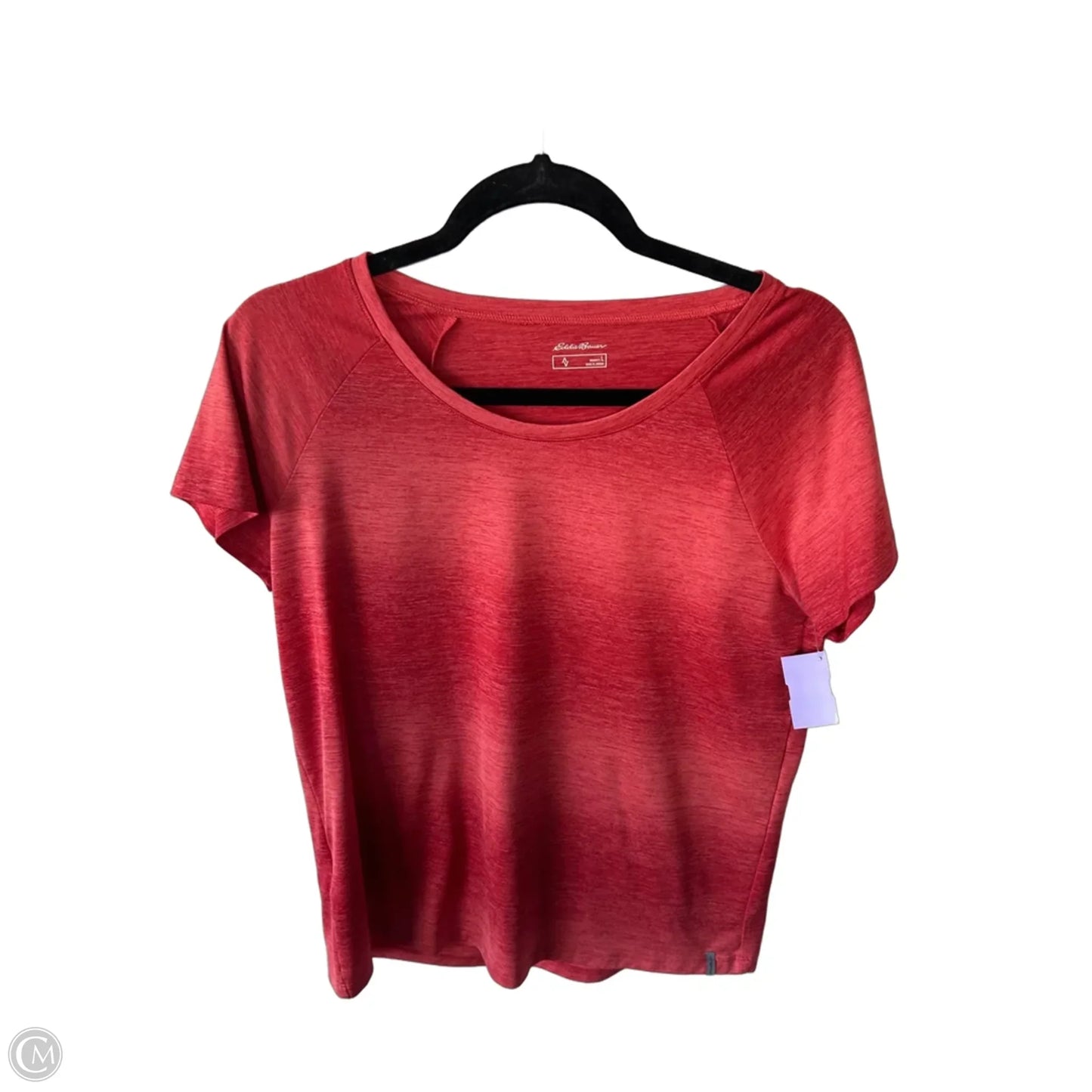 Athletic Top Short Sleeve By Eddie Bauer In Red, Size: L