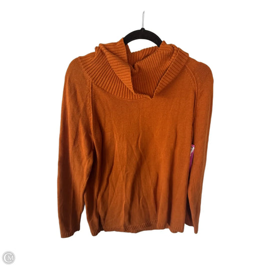 Sweater By Jeanne Pierre In Orange, Size: L
