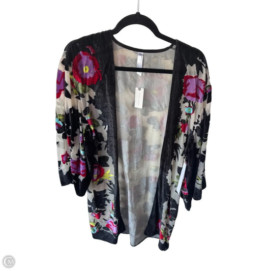 Kimono By Anthropologie In Black & Tan, Size: Osfm