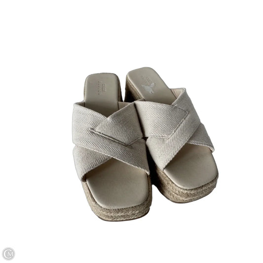 Sandals Heels Wedge By Asos In Cream, Size: 7