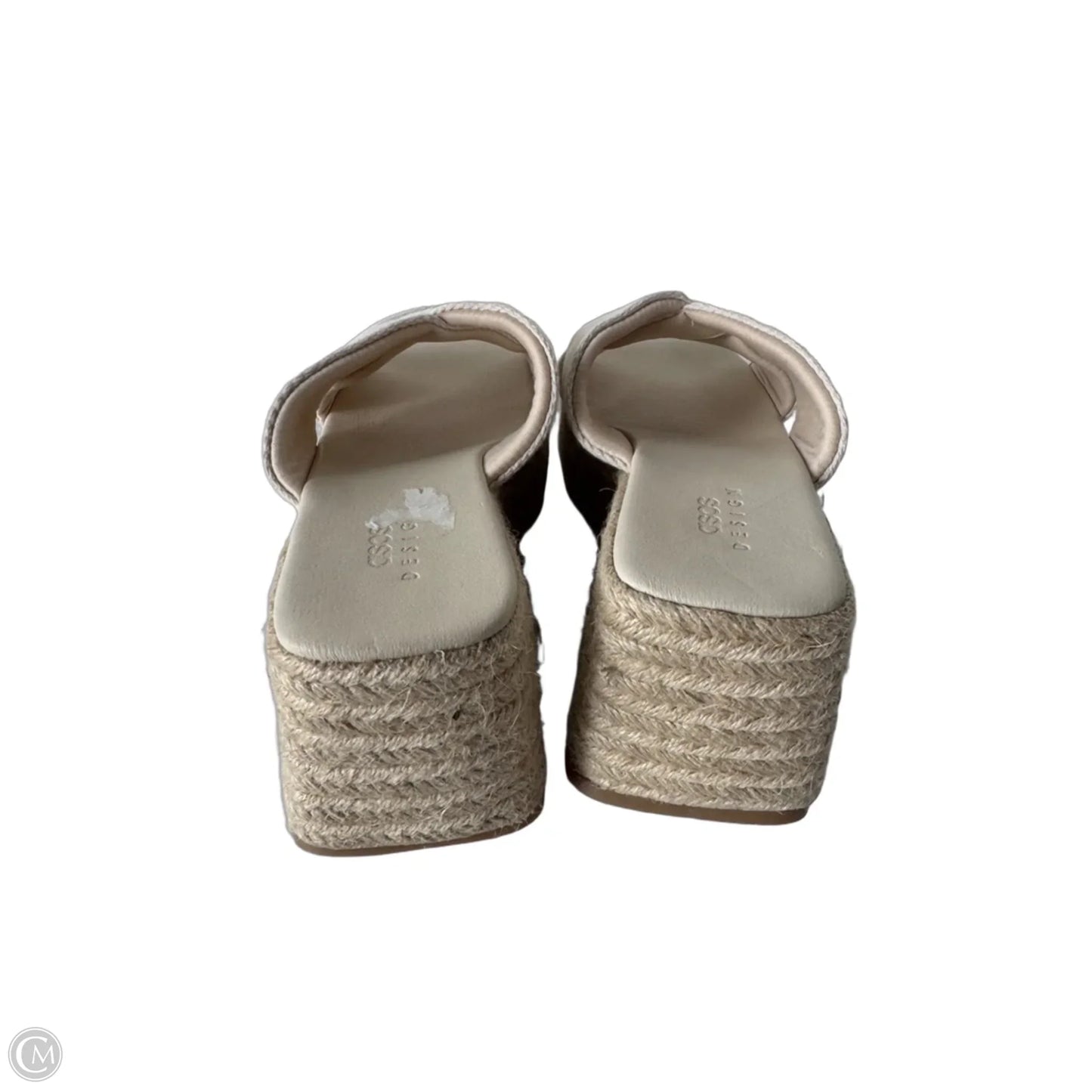 Sandals Heels Wedge By Asos In Cream, Size: 7