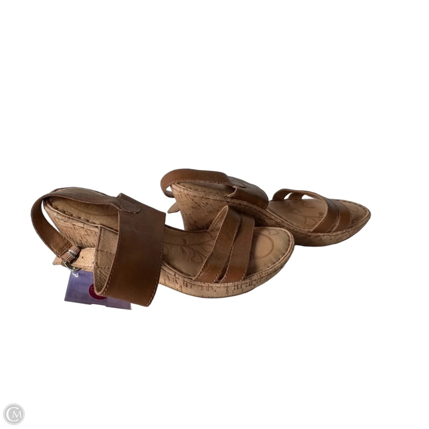Sandals Heels Wedge By Born In Brown, Size: 8