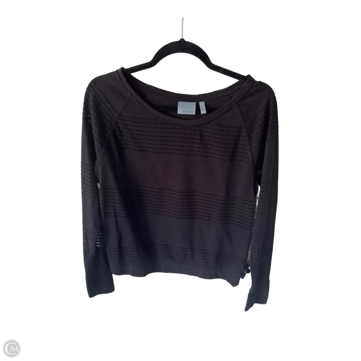 Athletic Top Long Sleeve Crewneck By Athleta In Black, Size: S