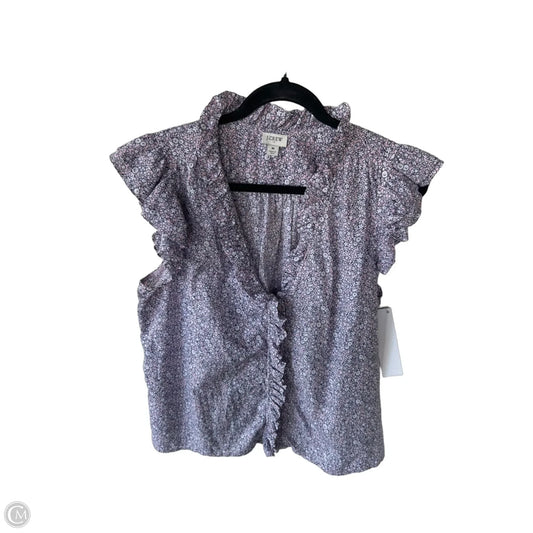 Top Short Sleeve By J. Crew In Blue & Pink, Size: M