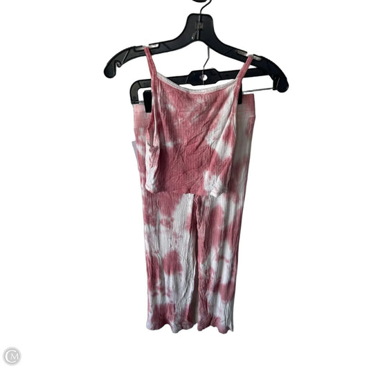 Pants Set 2pc By Beach Riot In Pink & White, Size: S