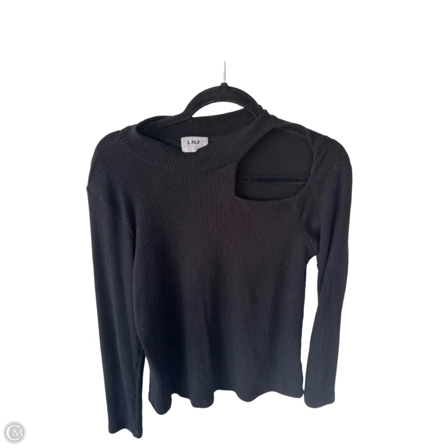 Top Long Sleeve By Lna In Black, Size: M