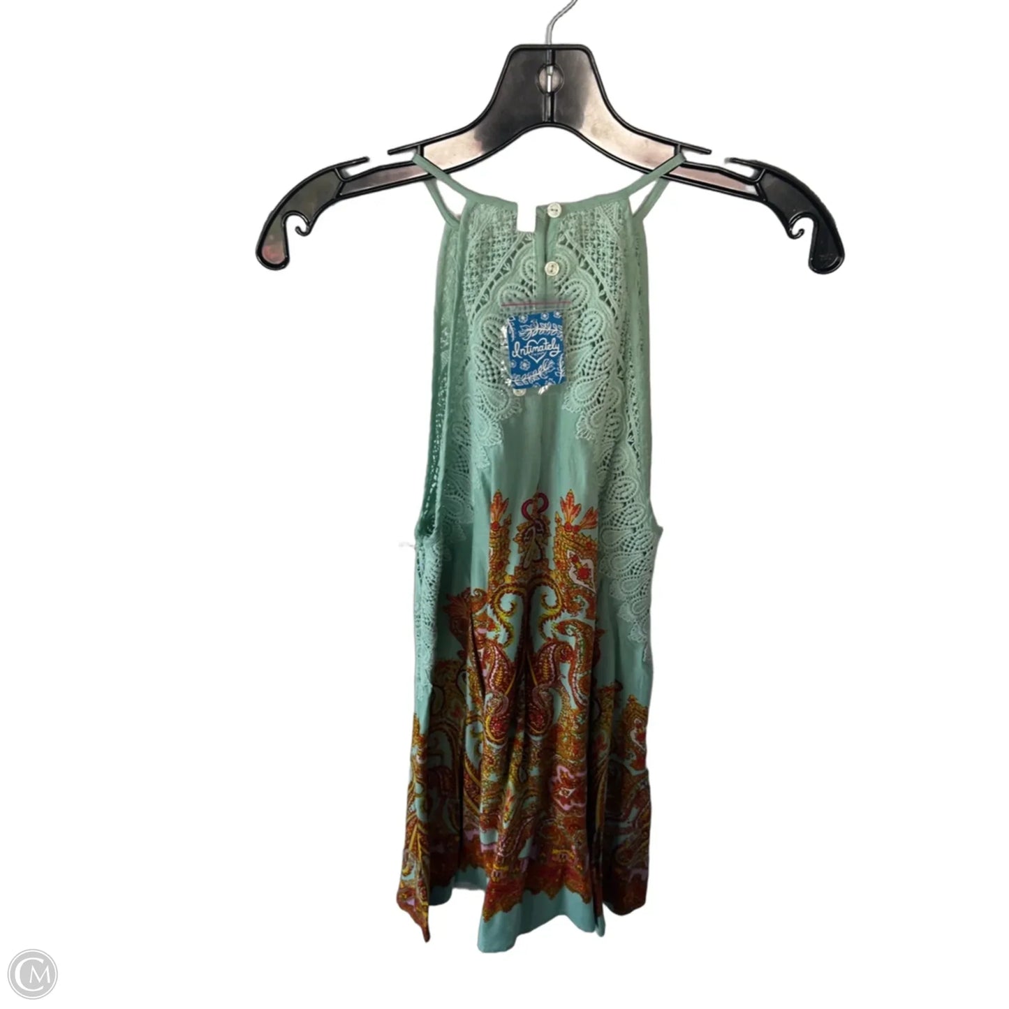 Tunic Sleeveless By Free People In Green & Orange, Size: Xs