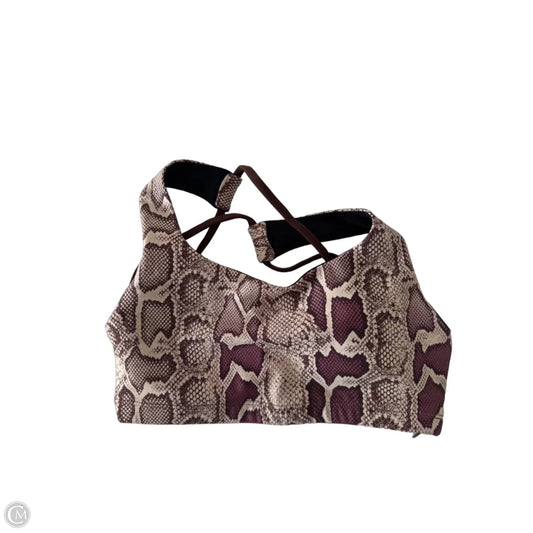 Athletic Bra By Cmc In Snakeskin Print, Size: S