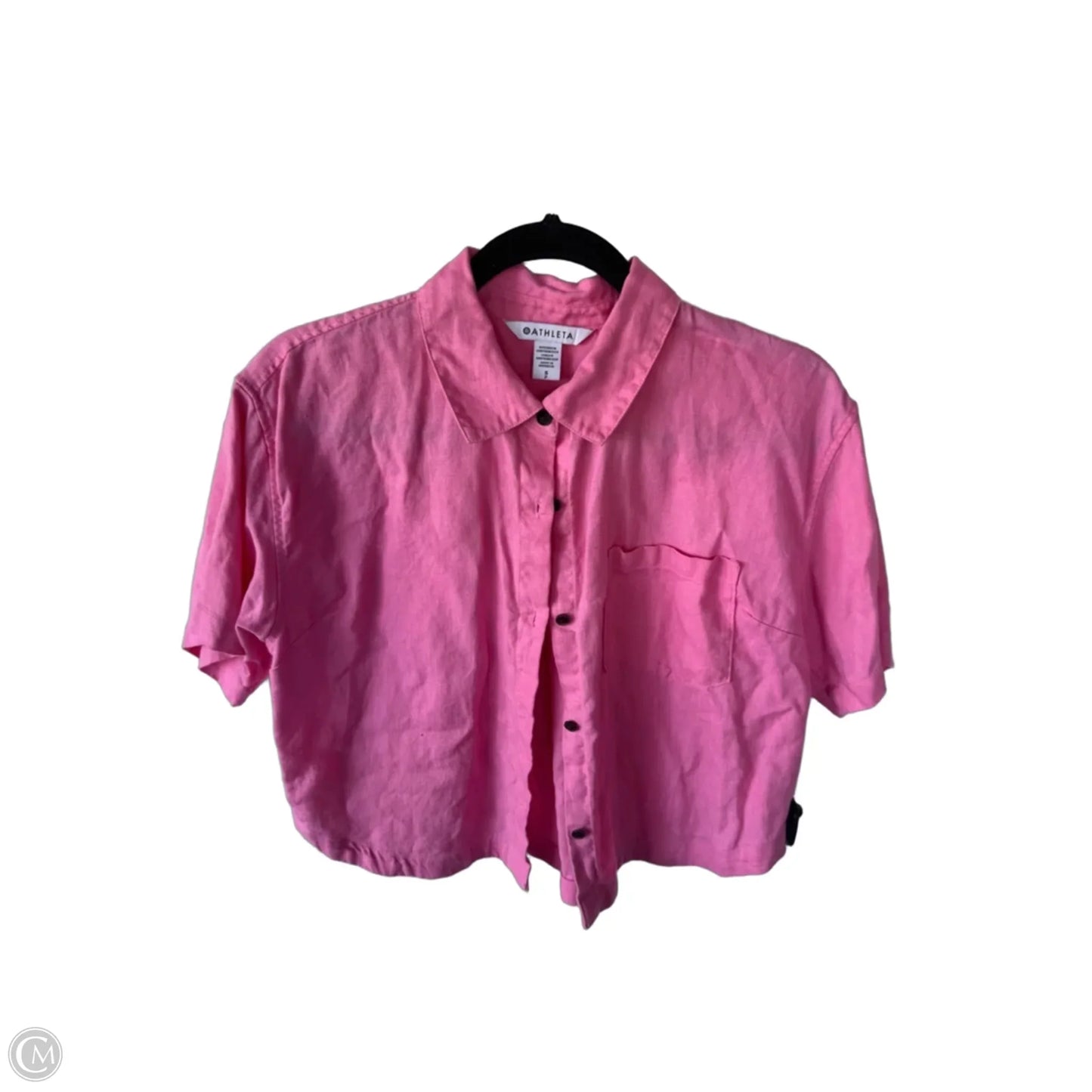 Top Short Sleeve By Athleta In Pink, Size: S