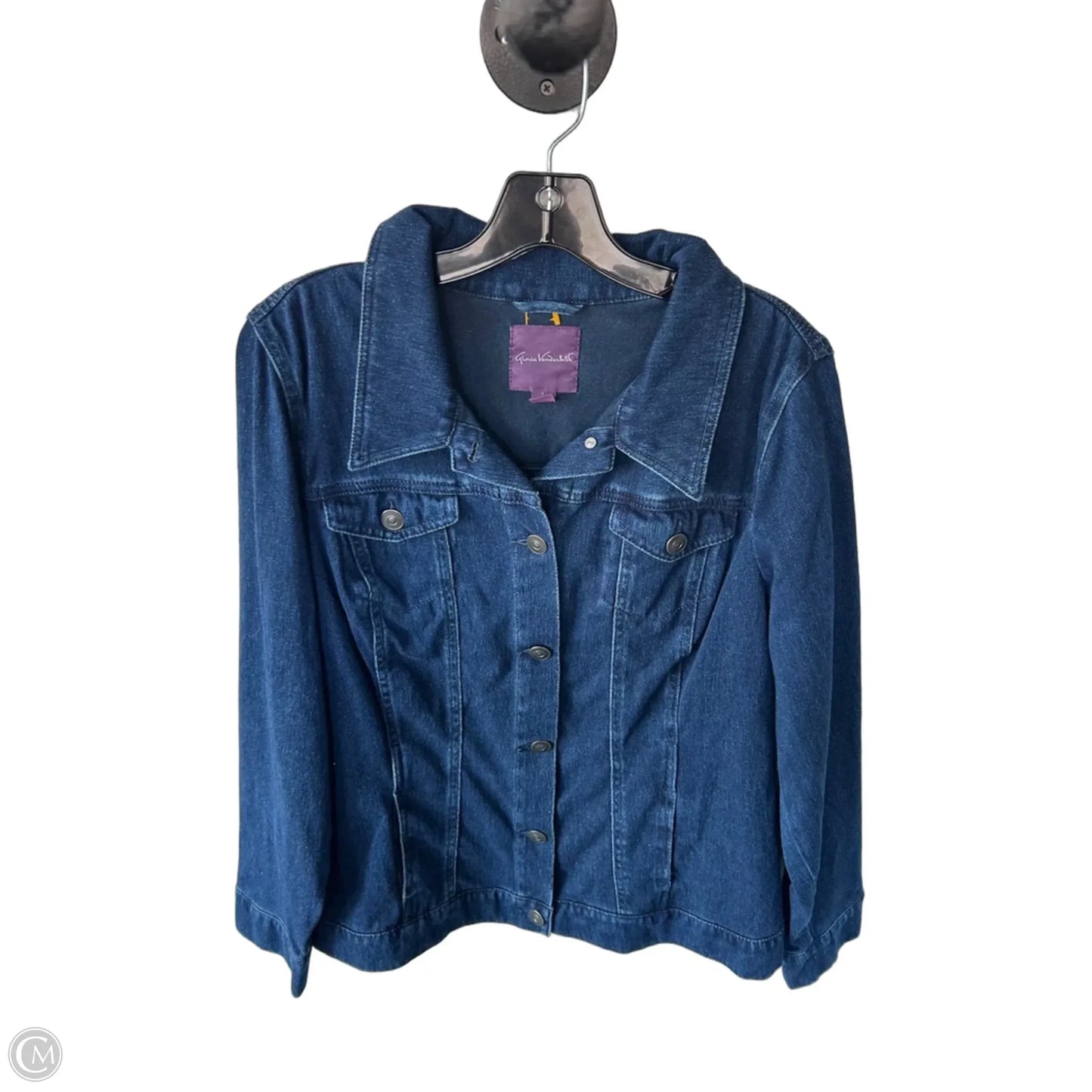 Jacket Denim By Gloria Vanderbilt In Blue Denim, Size: L