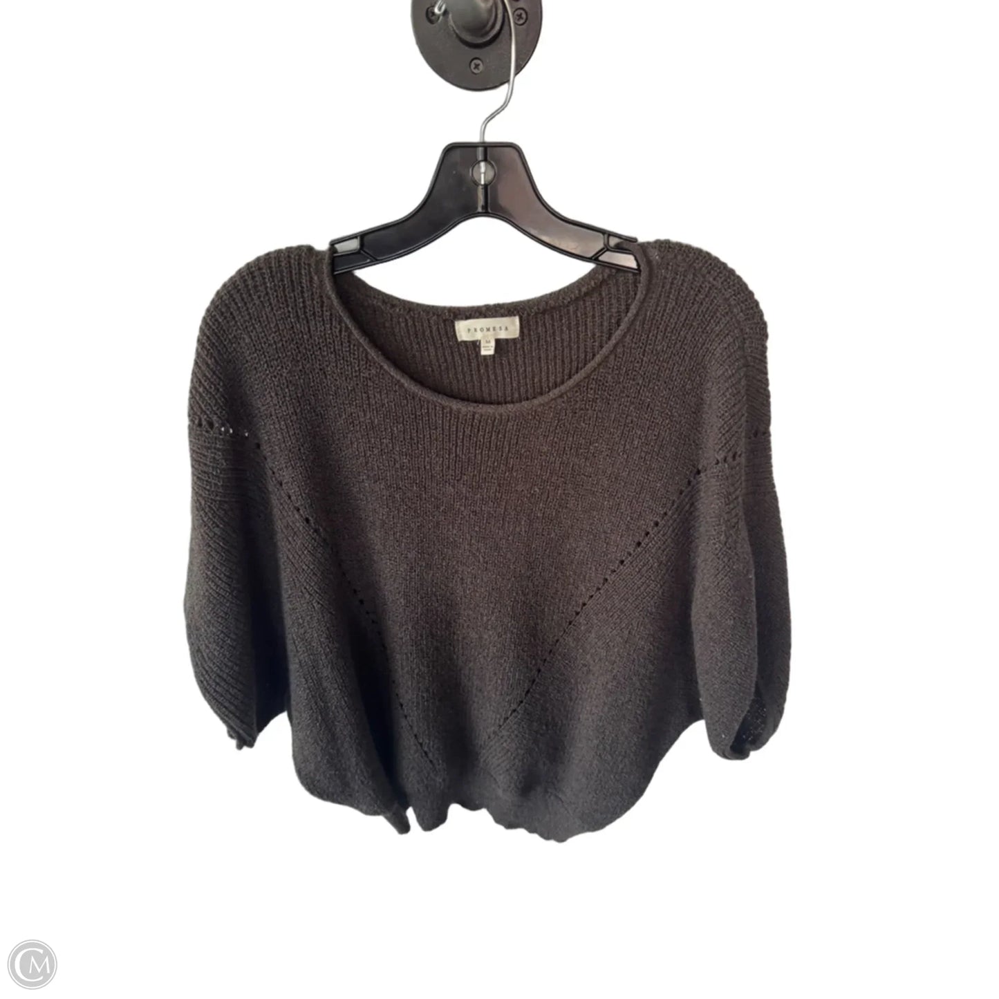 Sweater Short Sleeve By Promesa In Brown, Size: M