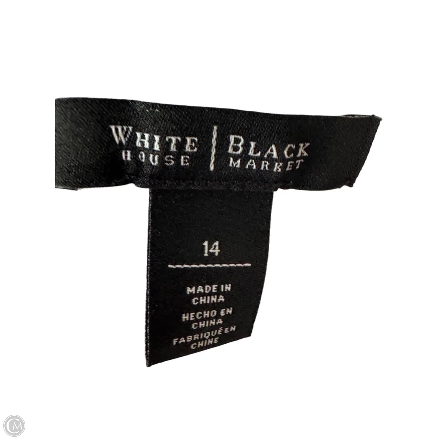 Dress Work By White House Black Market In Tan & White, Size: L