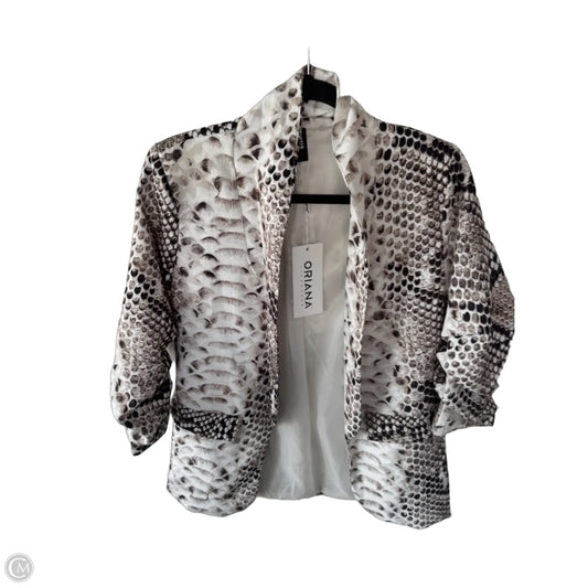 Blazer By Venti6 In Snakeskin Print, Size: S
