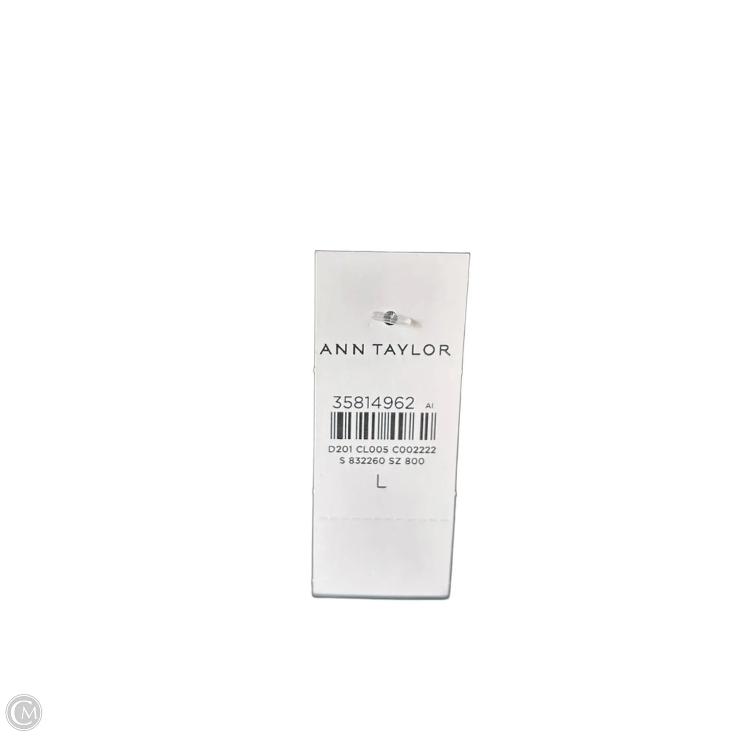 Top Sleeveless By Ann Taylor In Black & White, Size: L