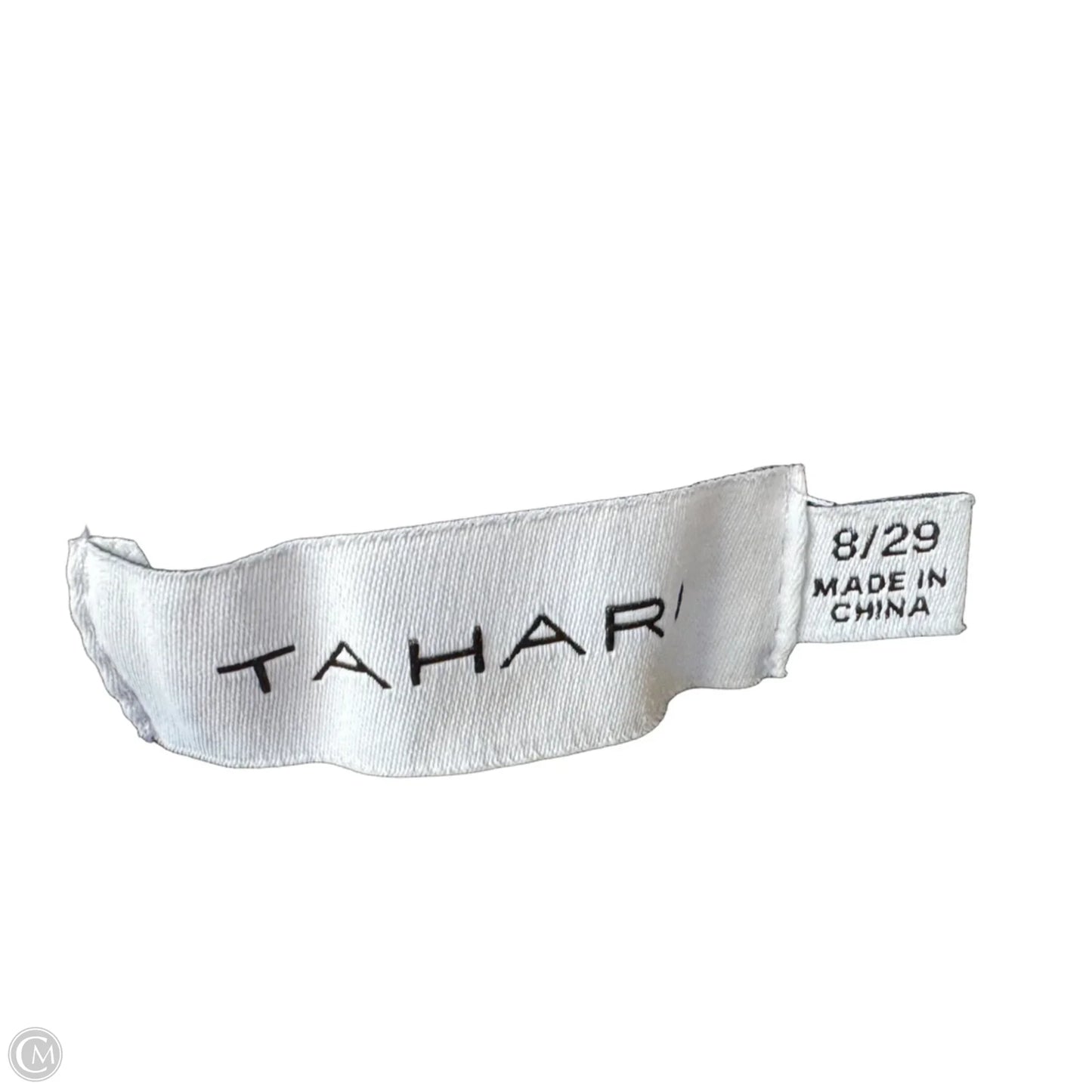 Jeans Straight By Tahari In Black Denim, Size: 8