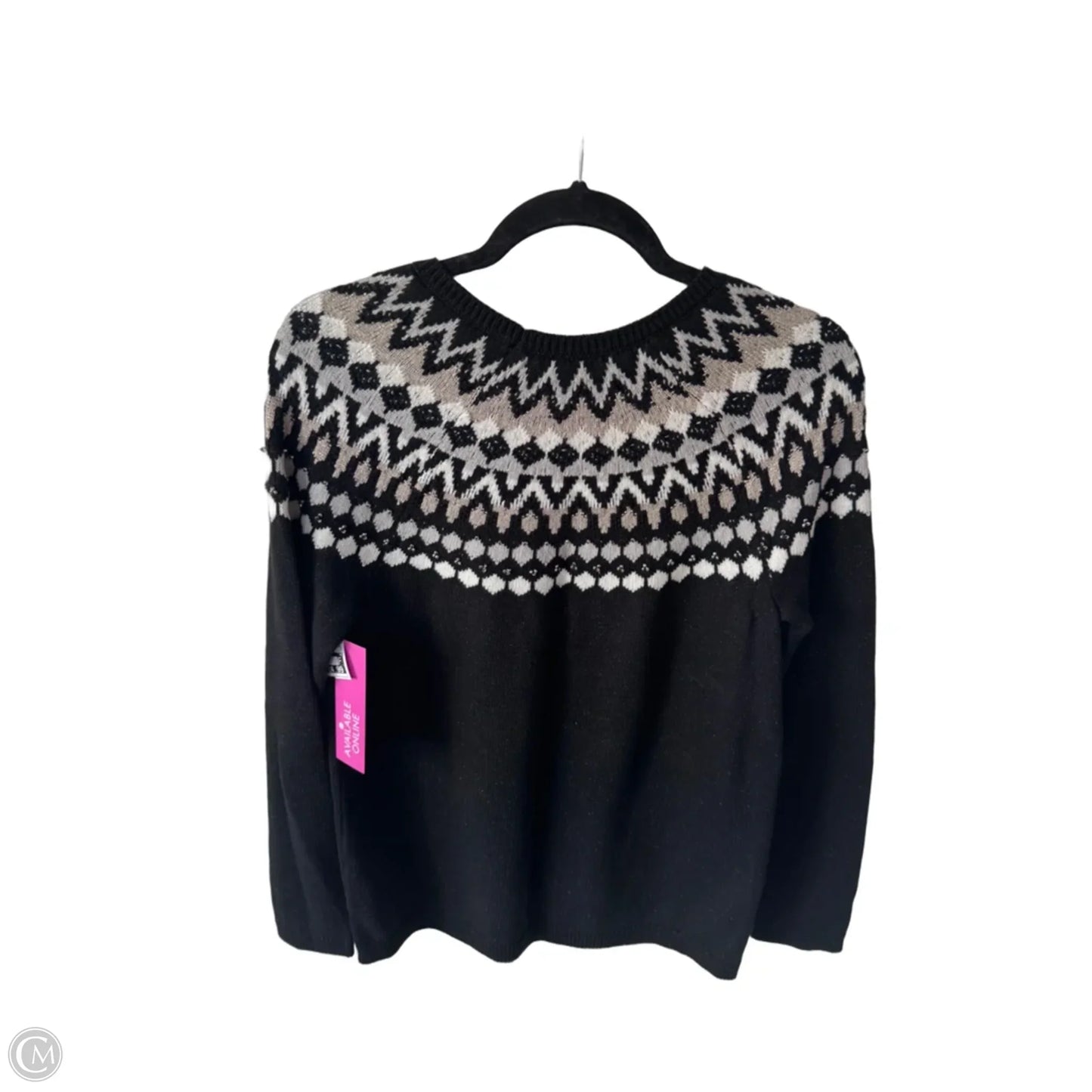 Sweater By J. Jill In Black & Tan, Size: S