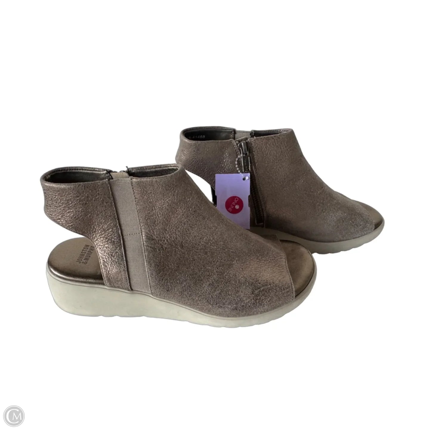 Sandals Heels Wedge By Johnston & Murphy In Grey, Size: 9