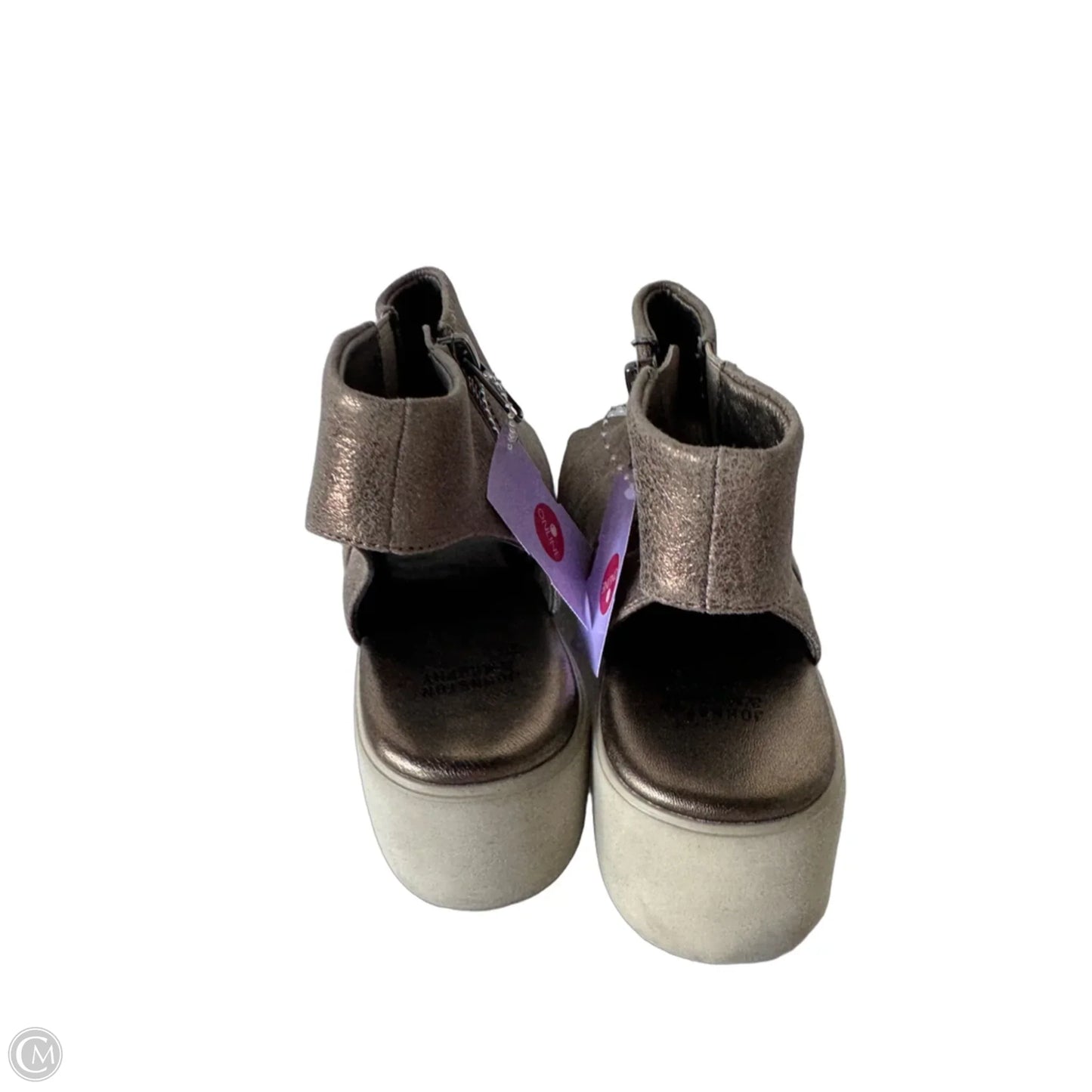 Sandals Heels Wedge By Johnston & Murphy In Grey, Size: 9