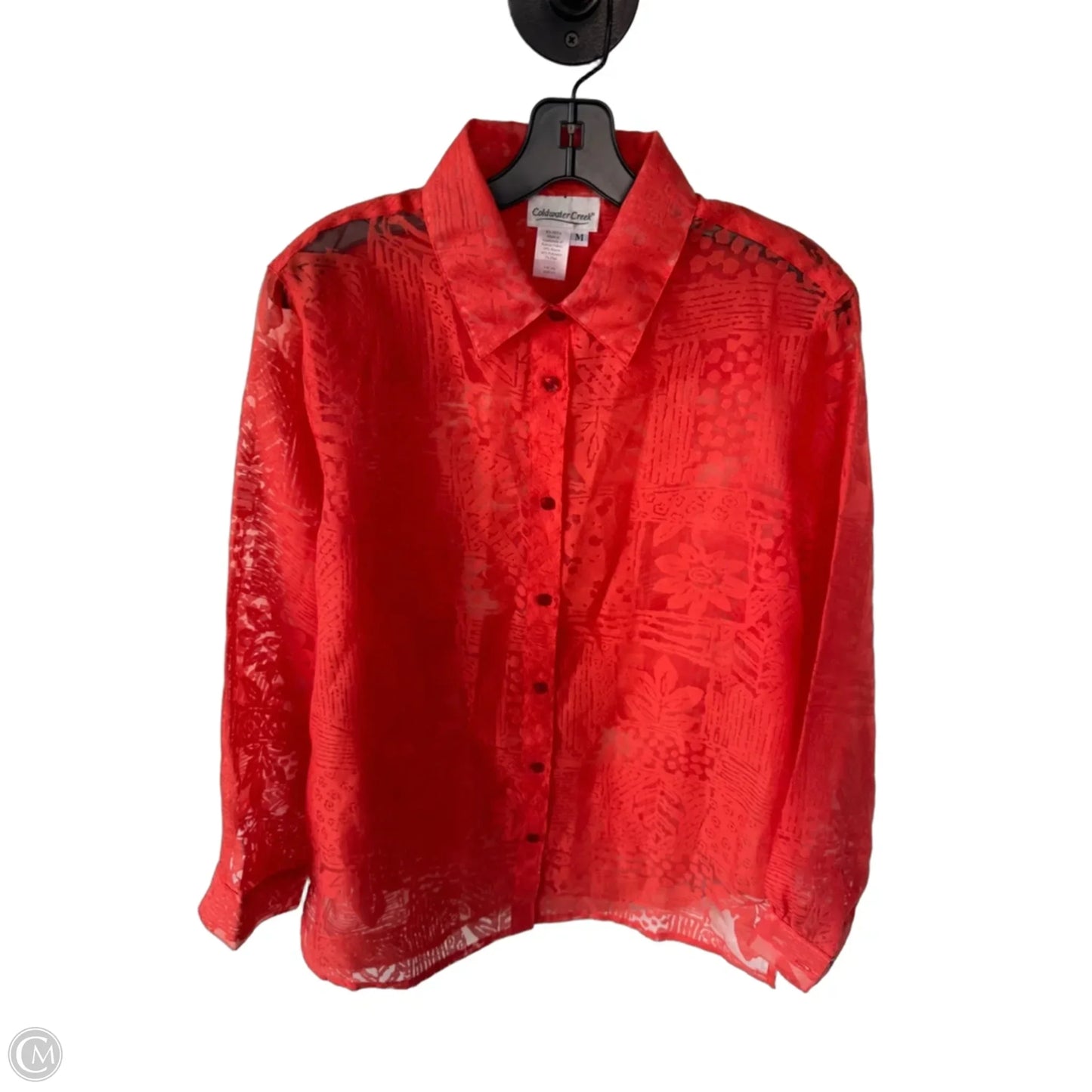 Top Long Sleeve By Coldwater Creek In Orange, Size: M