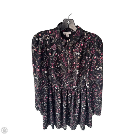 Dress Casual Short By Lila Rose In Black & Pink, Size: S