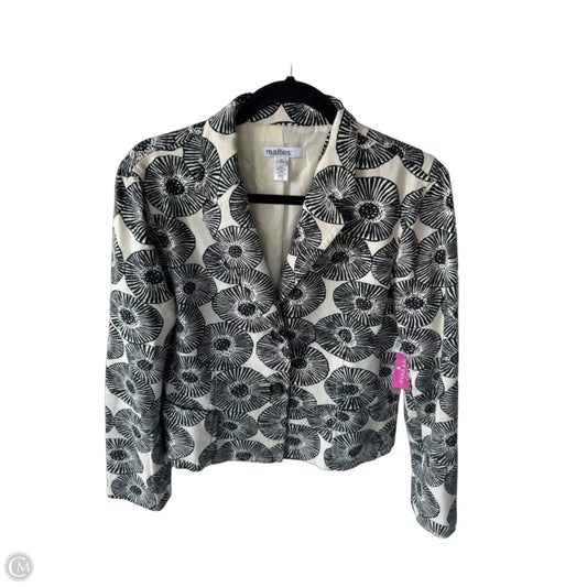 Blazer By Clothes Mentor In Black & Cream, Size: M