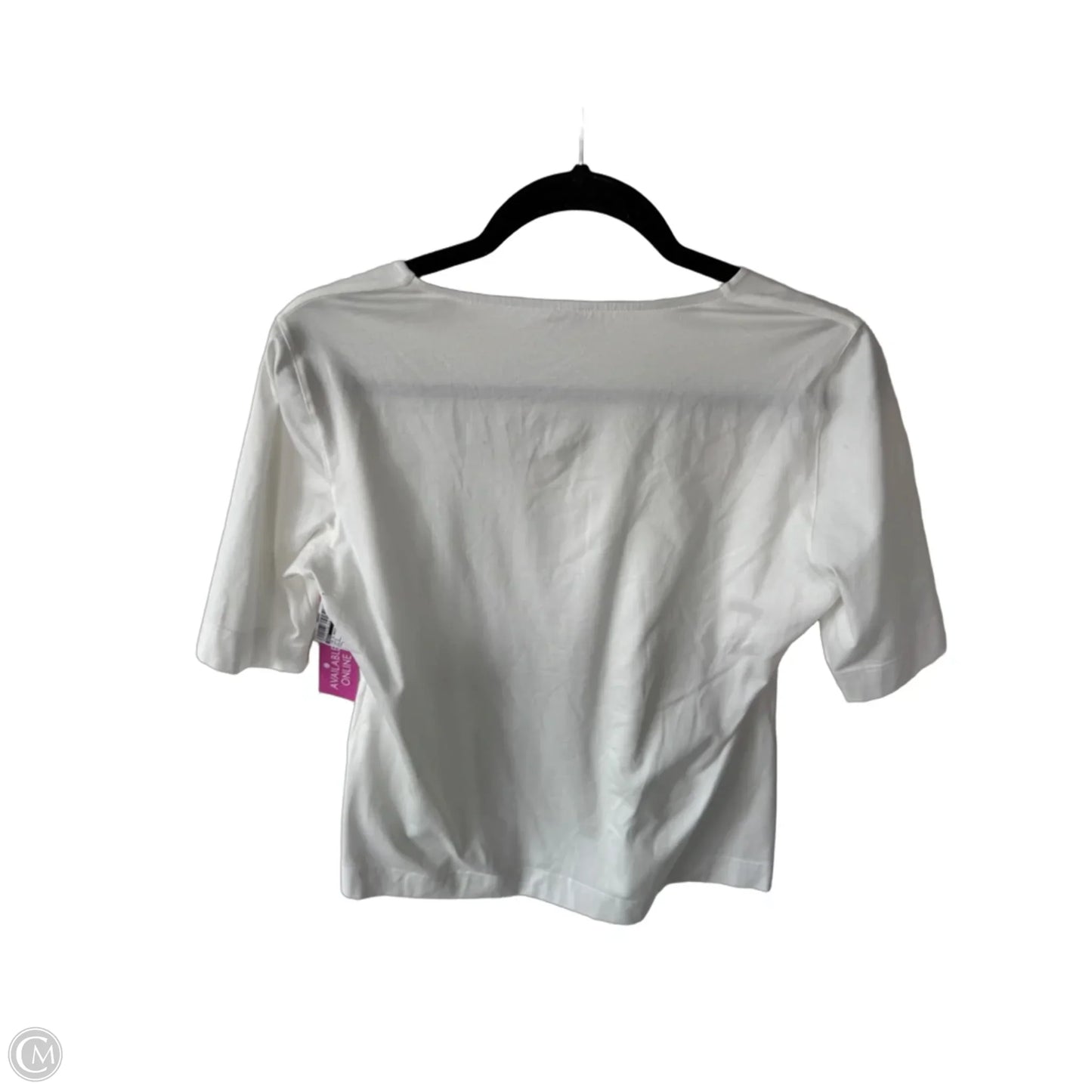 Top Short Sleeve Basic By Akris In White, Size: L