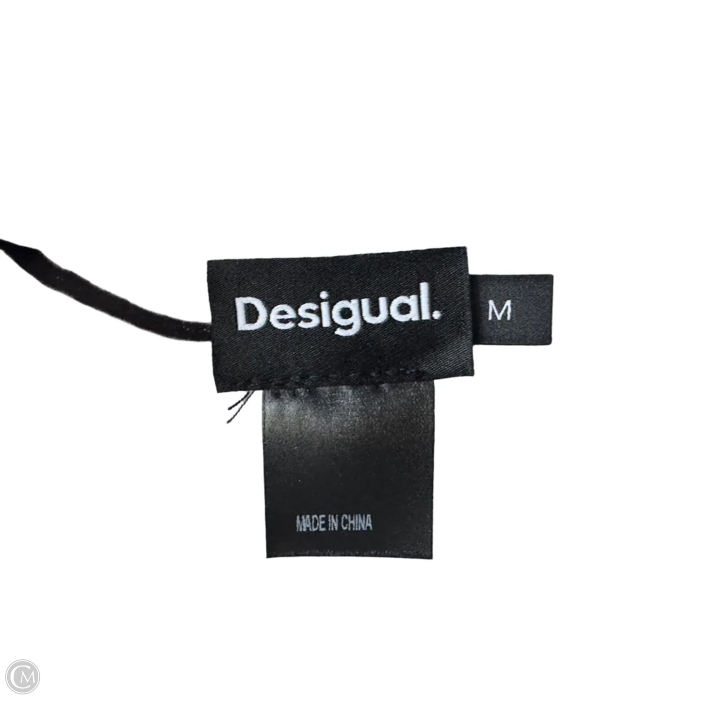 Top Long Sleeve By Desigual In Black & White, Size: M