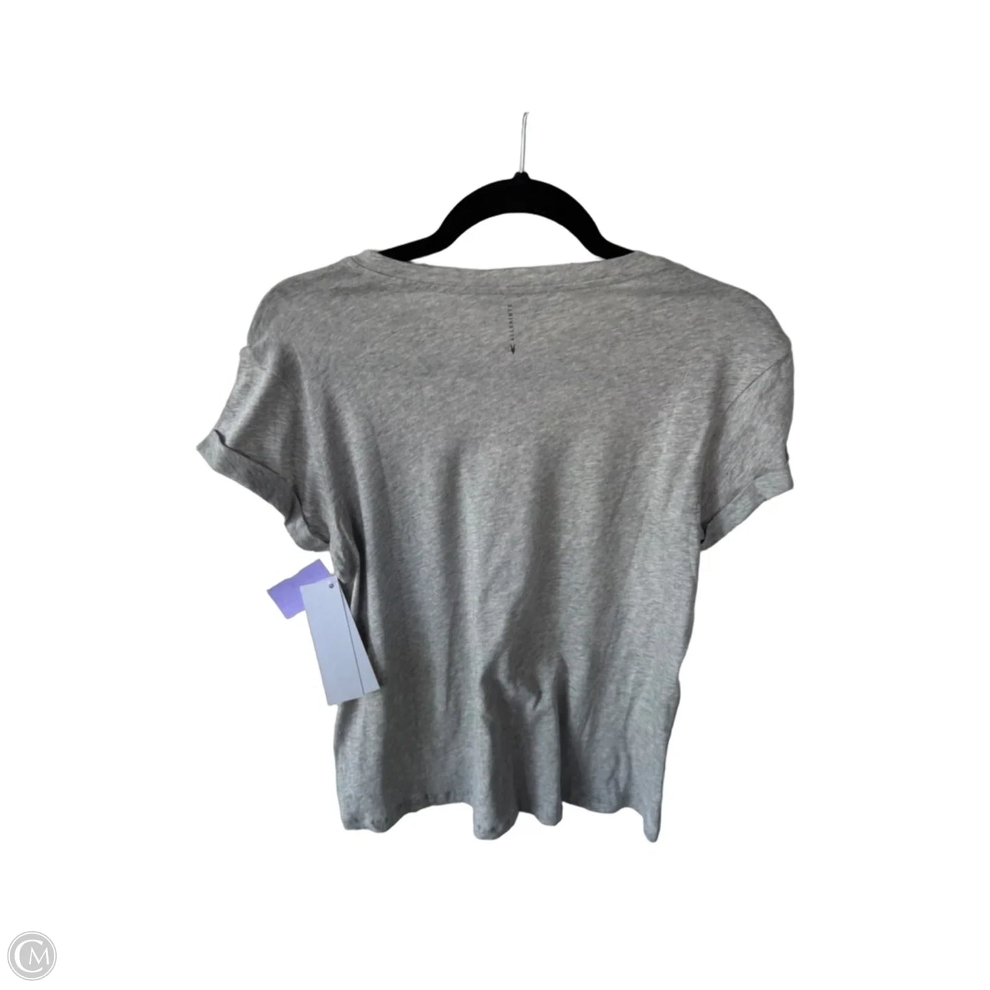 Top Short Sleeve Designer By All Saints In Grey, Size: S