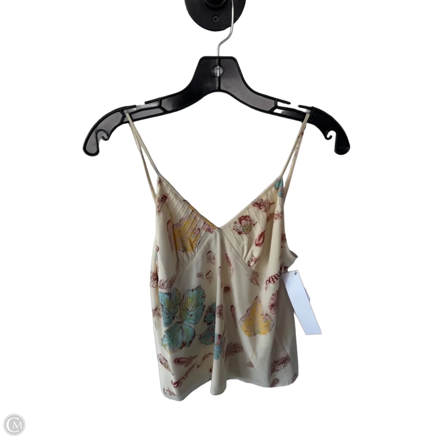 Top Sleeveless By Theory In Cream & Red, Size: M