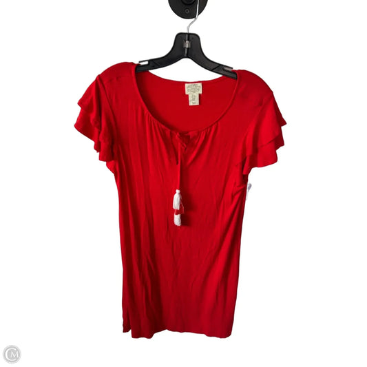 Dress Casual Midi By Telluride In Red & White, Size: M